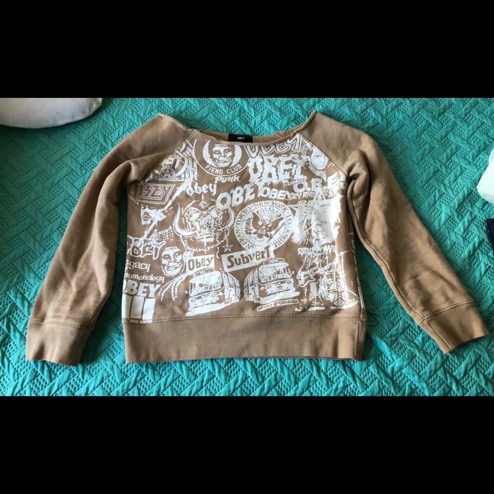 Obey rare womens sweater top